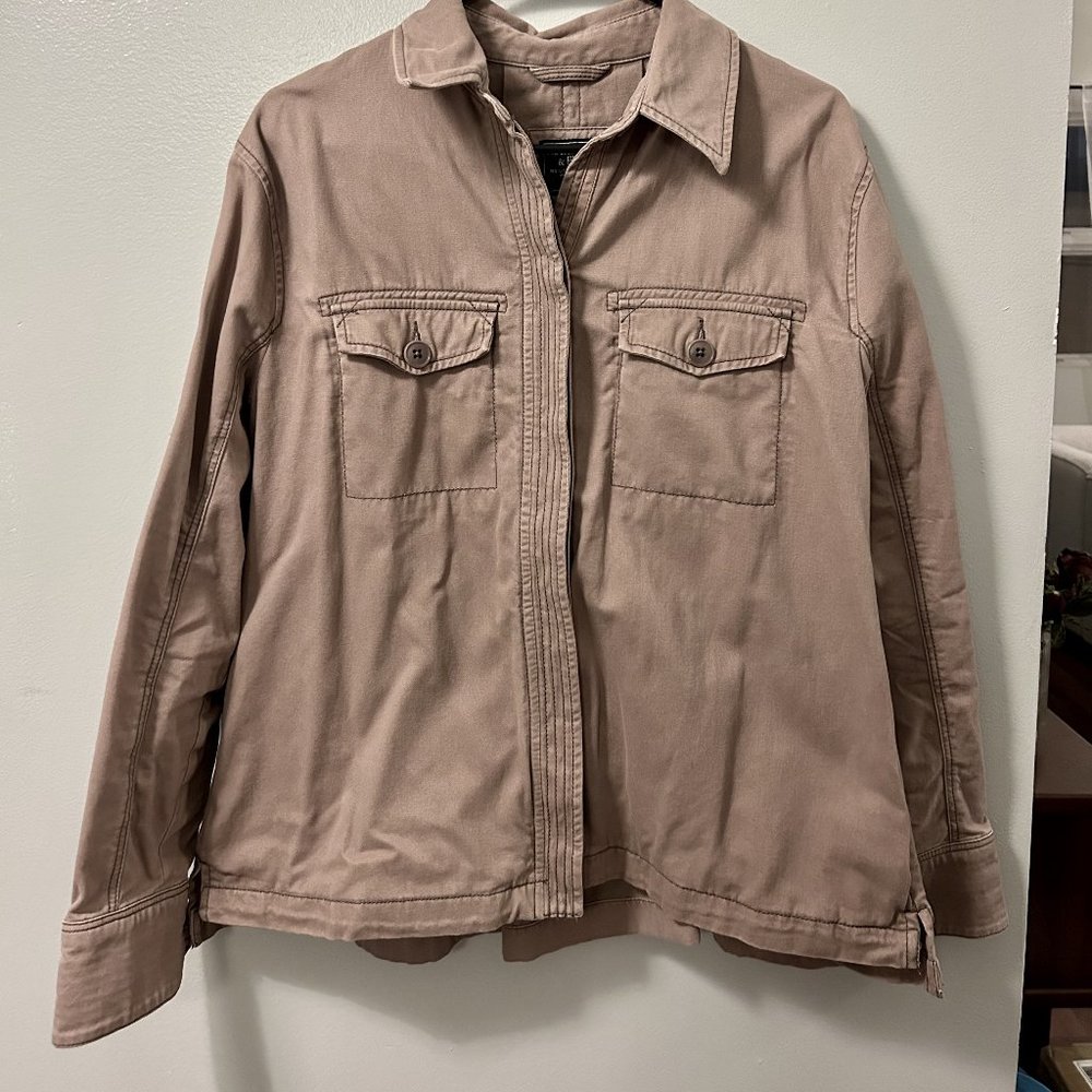 Abercrombie & Fitch Womens Dusty Pink Utility Jacket Size L